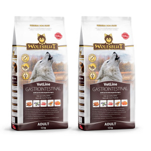 WOLFSBLUT VetLine Gastrointestinal Duck - suché krmivo pro psy - 2x12kg