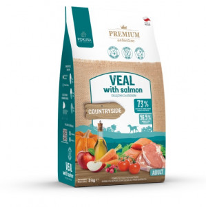 POKUSA Premium Selection Veal with salmon Adult - suché krmivo pro psy - 3kg