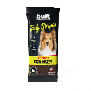 BULT Tasty stripes Hovězí proužky - pamlsek pro psy - 6ks.