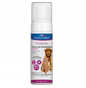 FRANCODEX No-rinse antiparasitic foam with dimethicone - pěna pro psa a kočku – 150ml
