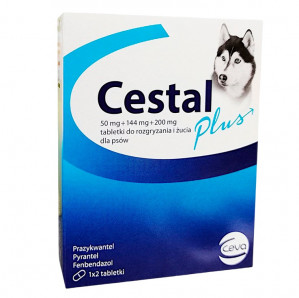 CEVA Cestal Plus - tablety na odčervení pro psy - 2 ks