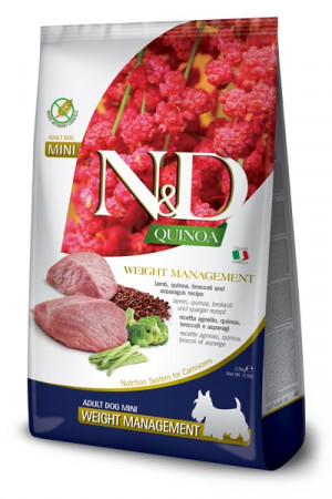 FARMINA N&D Quinoa Dog Weight Management Lamb Adult Mini - suché krmivo pro psy - 2.5 kg