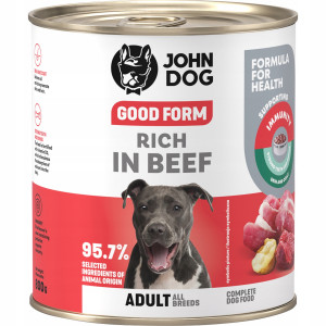 JOHN DOG Good Form Rich in beef - vlhké krmivo pro psy - 800g