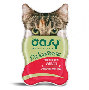 OASY Delicatesse Fine paté with Veal - mokré krmivo pro kočky - 85g