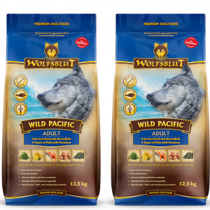 WOLFSBLUT Wild Pacific Fish with potatoes - suché krmivo pro psy - 2x12,5kg