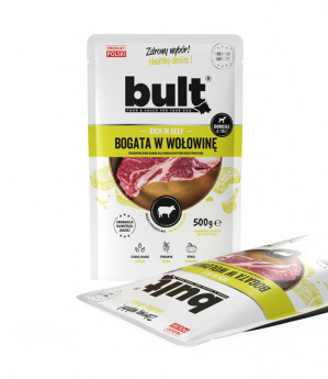 BULT Masová konzerva bohatá na hovězí – mokré krmivo pro psy – 500 g