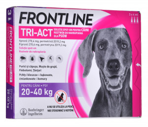 FRONTLINE Tri-act L 20-40 kg - Kapky proti parazitům pro psy - 3 x 4 ml
