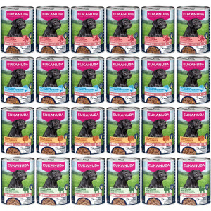EUKANUBA Life Care Senior MIX příchutí - vlhké krmivo pro psy - 24x400g