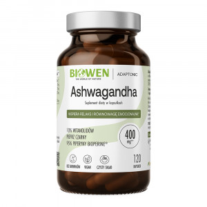 BIOWEN Ashwagandha – doplněk stravy pro lidi – 120 kapslí