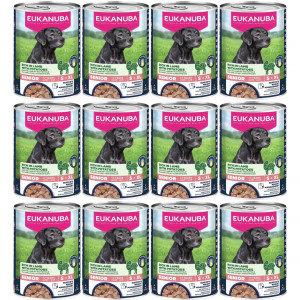 EUKANUBA Life Care Senior Bohatá na jehněčí a brambory - vlhké krmivo pro psy - 12x400g