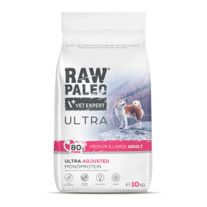 VETEXPERT Raw Paleo Ultra Mono Pork Medium & Large Adult - suché krmivo pro psy - 10kg