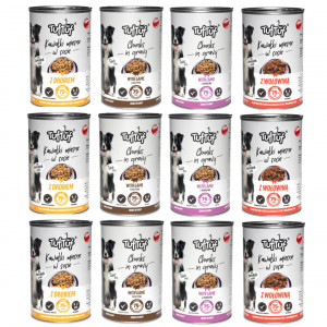 TUF TUF Masové kuličky MIX příchutí - vlhké krmivo pro psy - 12x415g