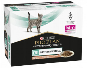 PURINA Pro Plan Veterinary Diets EN St/Ox Gastrointestinal Losos - vlhké krmivo pro kočky - 10x85 g