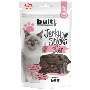 BULTI Jerky sticks rich in beef - pamlsek pro kočky - 60g