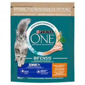 PURINA One Bifensis Senior 7+ - suché krmivo pro kočky - 800 g 