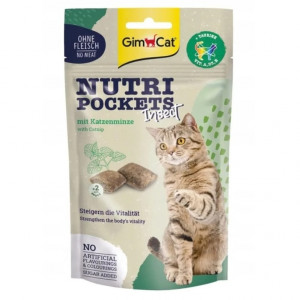 GIMCAT Nutri Pockets Insect with Catnip - pamlsek pro kočky - 60g