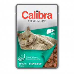 CALIBRA Cat Premium Sterilised Liver - mokré krmivo pro kočky - 100g