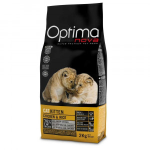 OPTIMANOVA Kitten Mono Kuře a Rýže - suché krmivo pro kočky - 2kg