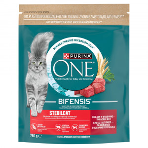 PURINA One Bifensis Sterilcat rich in beef - suché krmivo pro kočky - 750g