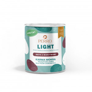 PERRO Light Mono-protein Turkey with vegetables - vlhké krmivo pro psy - 800g