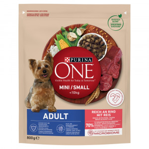  PURINA One Mini Adult Beef, Rice - suché krmivo pro psy - 800 g