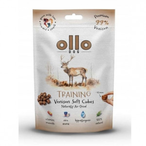 OLLO Air Dried Training Venison Cubes - pamlsek pro psa - 80g
