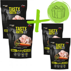 BIOFEED Tasty Dogs Life Drůbež - vlhké krmivo pro psy - 2x500g + 2x500g ZDARMA