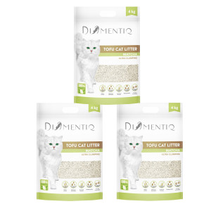 DIAMENTIQ Tofu Matcha Ultra clumping – rostlinné stelivo – 3×4 kg