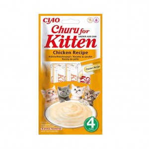 INABA Churu Kitten Chicken Recipe - pamlsek pro kočky - 4x14g