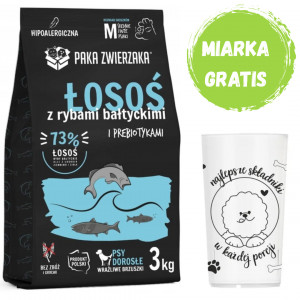 PAKA ZWIERZAKA Losos s baltskými rybami M - suché krmivo pro psy - 3kg + GRATIS