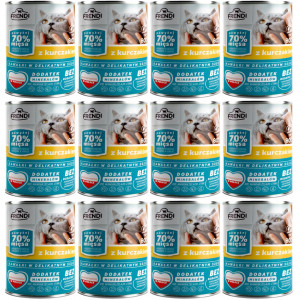FRENDI Kousky v omáčce s kuřetem - mokré krmivo pro kočky - 12x800g