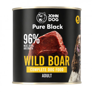 JOHN DOG Pure Black Divočák - vlhké krmivo pro psy - 800g