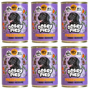 DOBRY PIES Quail with mango and fenugreek - vlhké krmivo pro psy - 6x400g