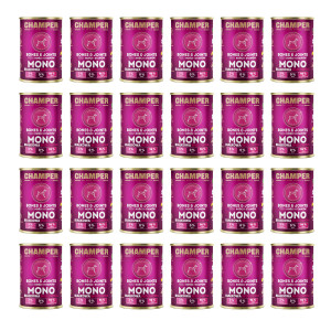 CHAMPER Bones & Joints monoproteinové hovězí – mokré krmivo pro psa – 24×400 g