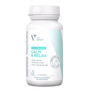 VETEXPERT Calm&Relax - přípravek na příznaky stresu pro psy a kočky - 30 kapslí.