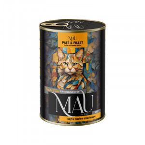 MAU Pate and Fillet Turkey with peanut butter - mokré krmivo pro kočky - 400g