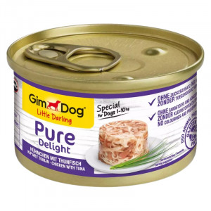 GIMDOG Little Darling Pure Delight Chicken with tuna - vlhké krmivo pro psy - 85g