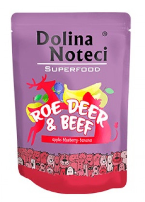 Dolina Noteci Superfood - Jelení a hovězí - vlhké krmivo pro psy - 300 g