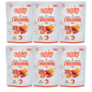 TUF TUF Minced beef with pumpkin - vlhké krmivo pro psy - 6x100g