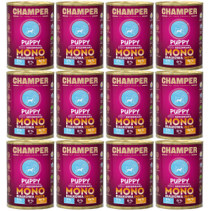 CHAMPER Puppy monoproteinový krůtí – mokré krmivo pro štěně – 12×400 g