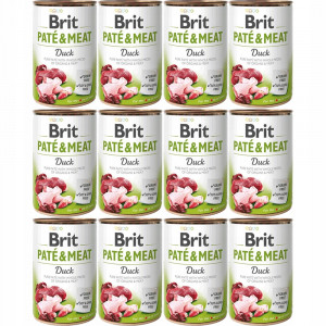 BRIT Paté & Meat Duck - mokré krmivo pro psy - 12x400g