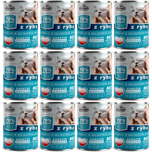 FRENDI Kousky v omáčce s rybou - mokré krmivo pro kočky - 12x800g
