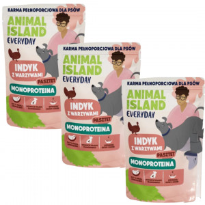 ANIMAL ISLAND Everyday Monoprotein Turkey - mokré krmivo pro psy - 3x300g