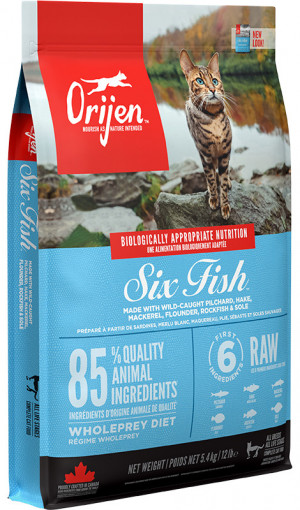 ORIJEN Six Fish Cat - suché krmivo pro kočky - 5,4kg