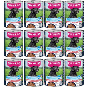 EUKANUBA Life Care Senior Bohatá na pstruha a batáty - vlhké krmivo pro psy - 12x400g