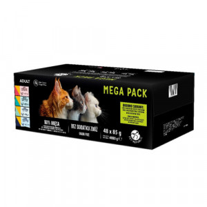 PETREPUBLIC Mega Pack Chicken, Turkey, Lamb, Salmon, Tuna - mokré krmivo pro kočky - 48x85g