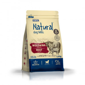 NATURAL Hovězí maso s jehněčím masem M&L - suché krmivo pro psy - 1,6kg