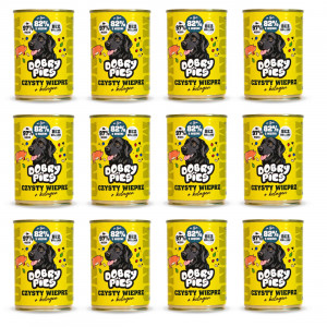 DOBRY PIES Mono Čisté vepřové + kolagen – vlhké krmivo pro psa – 12x400g