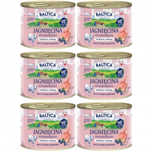 BALTICA Chuť regionů Mono Jehněčí - mokré krmivo pro kočku - 6x185g