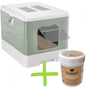 FERPLAST Sahara Green – kočičí toaleta – 52 × 39 × 40 cm + ZDARMA